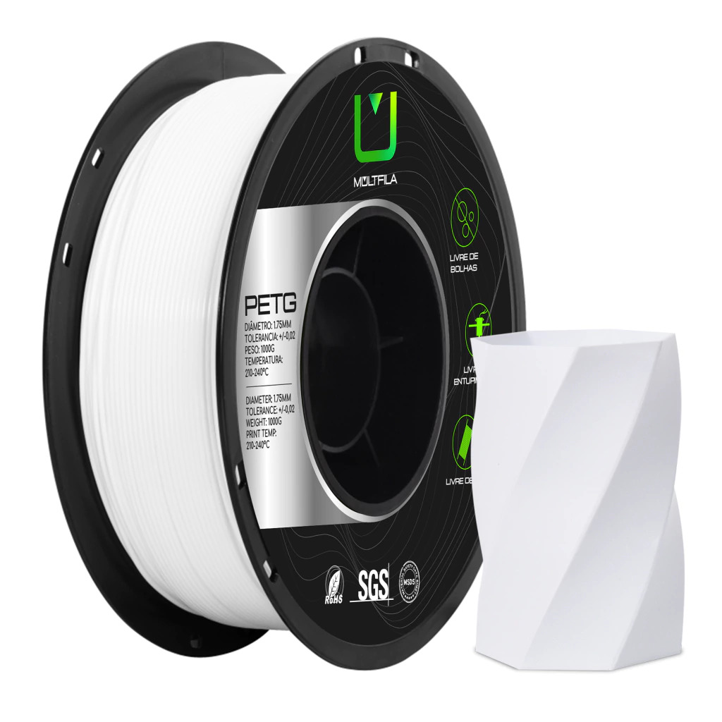 Foto de Filamento – Petg – Branco – Multfila – 1kg