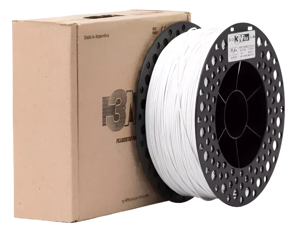 Foto de Filamento PLA+ Flex – Branco – 1.75mm – 1Kg – 3NFlex