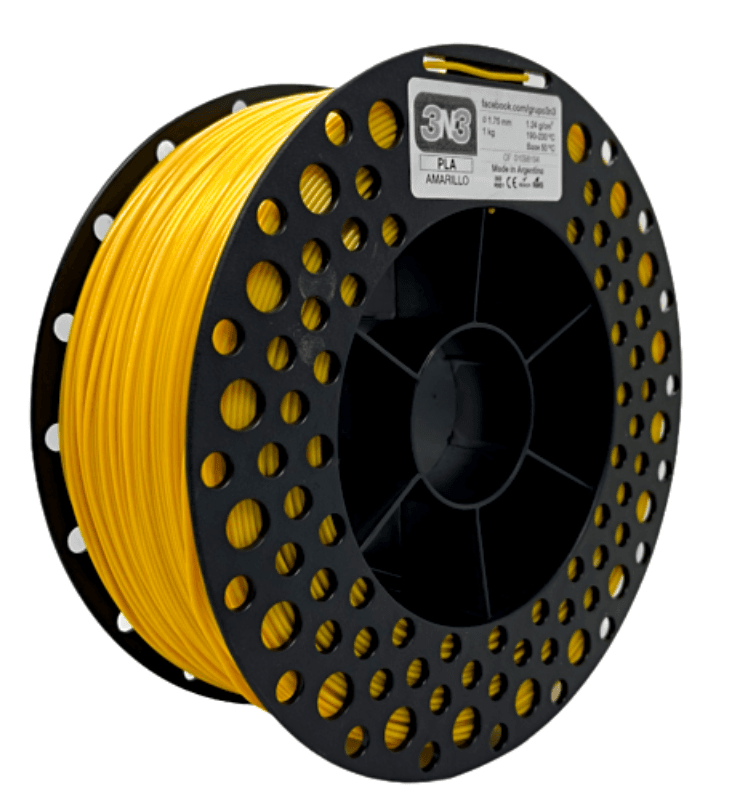 Foto de Filamento PLA – Amarelo – 3N3 – 1.75mm – 1kg