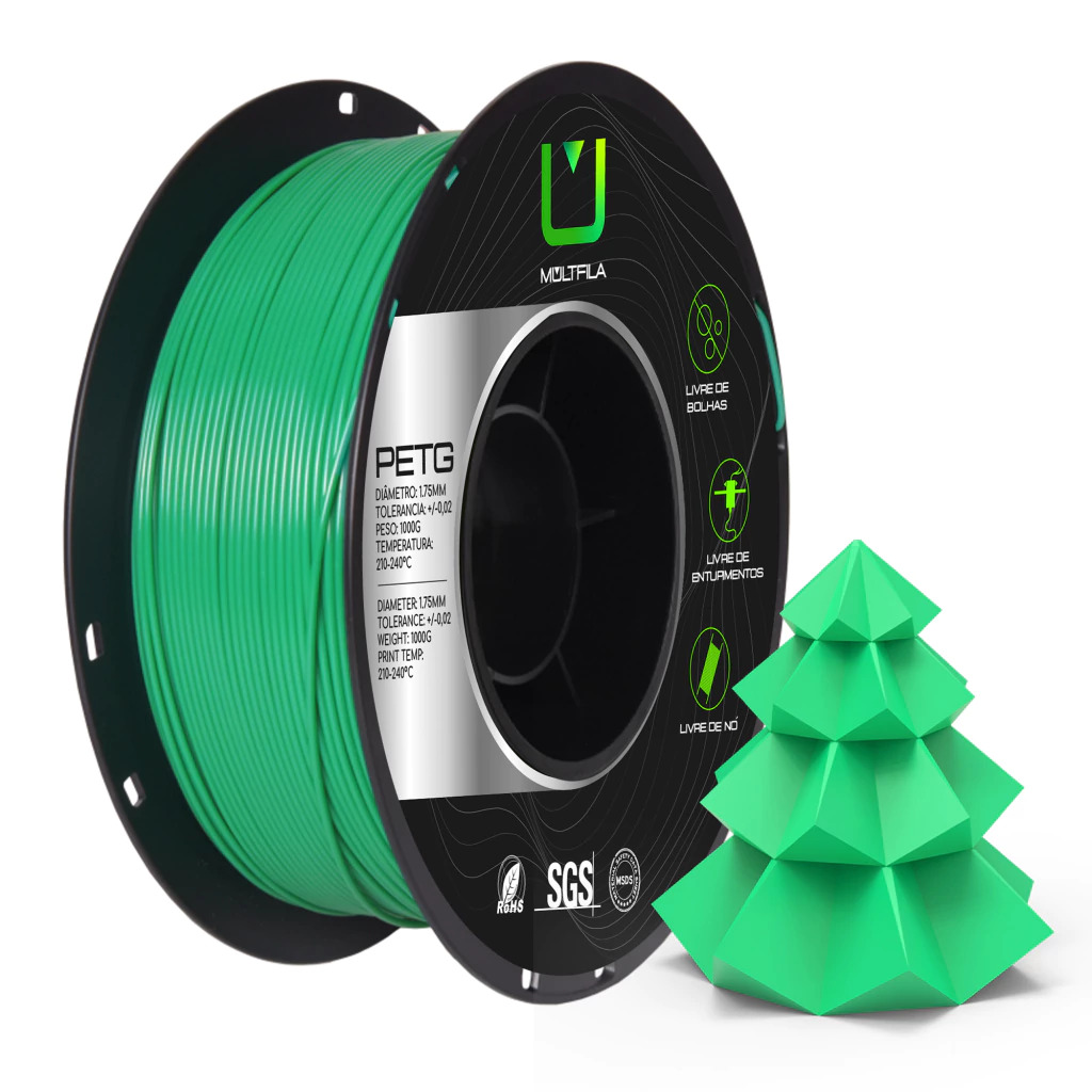 Foto de Filamento – Petg – Verde – Multfila – 1kg