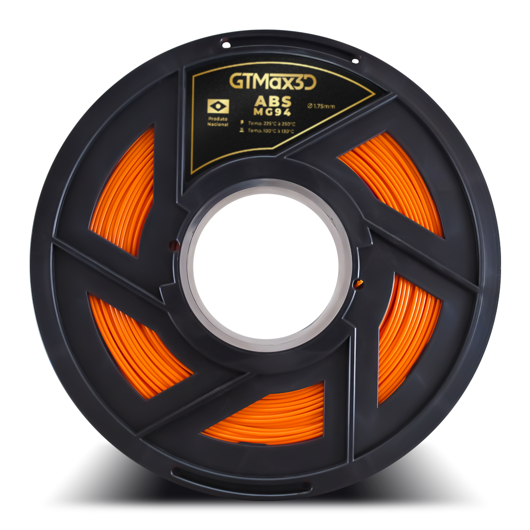 Foto de Filamento ABS - Laranja - Premium MG94 - GTMax 3D - 1.75mm - 1KG