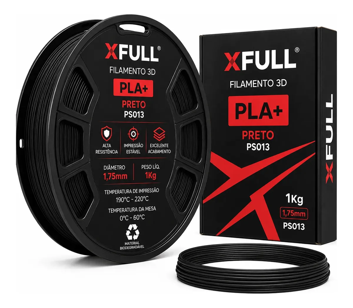 Foto de Filamento Pla  - Preto -  X-FULL - 1kg