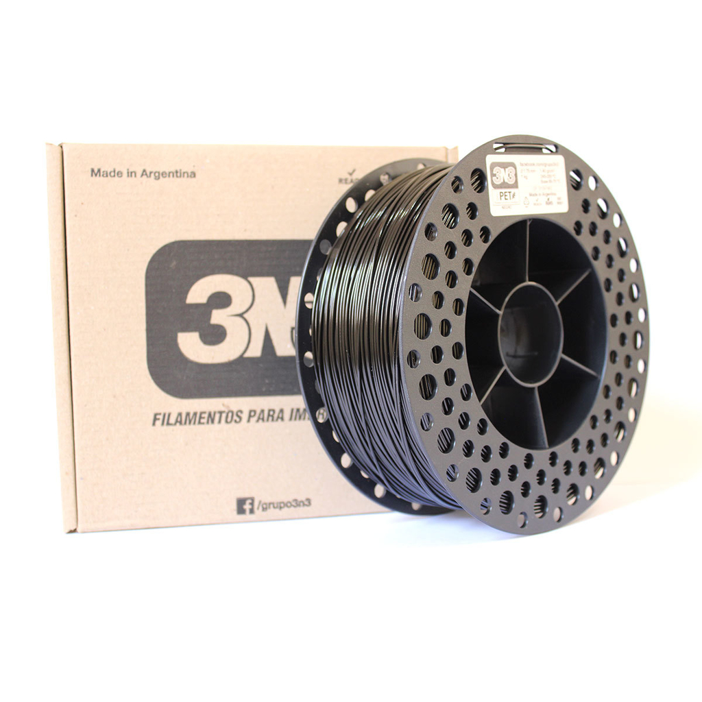 Foto de Filamento EPET – Preto – 3N3 – 1.75mm – 1kg