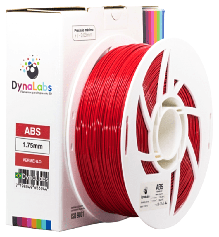 Foto de Filamento - ABS - Vermelho - DynaLabs - 1.75mm - 1Kg