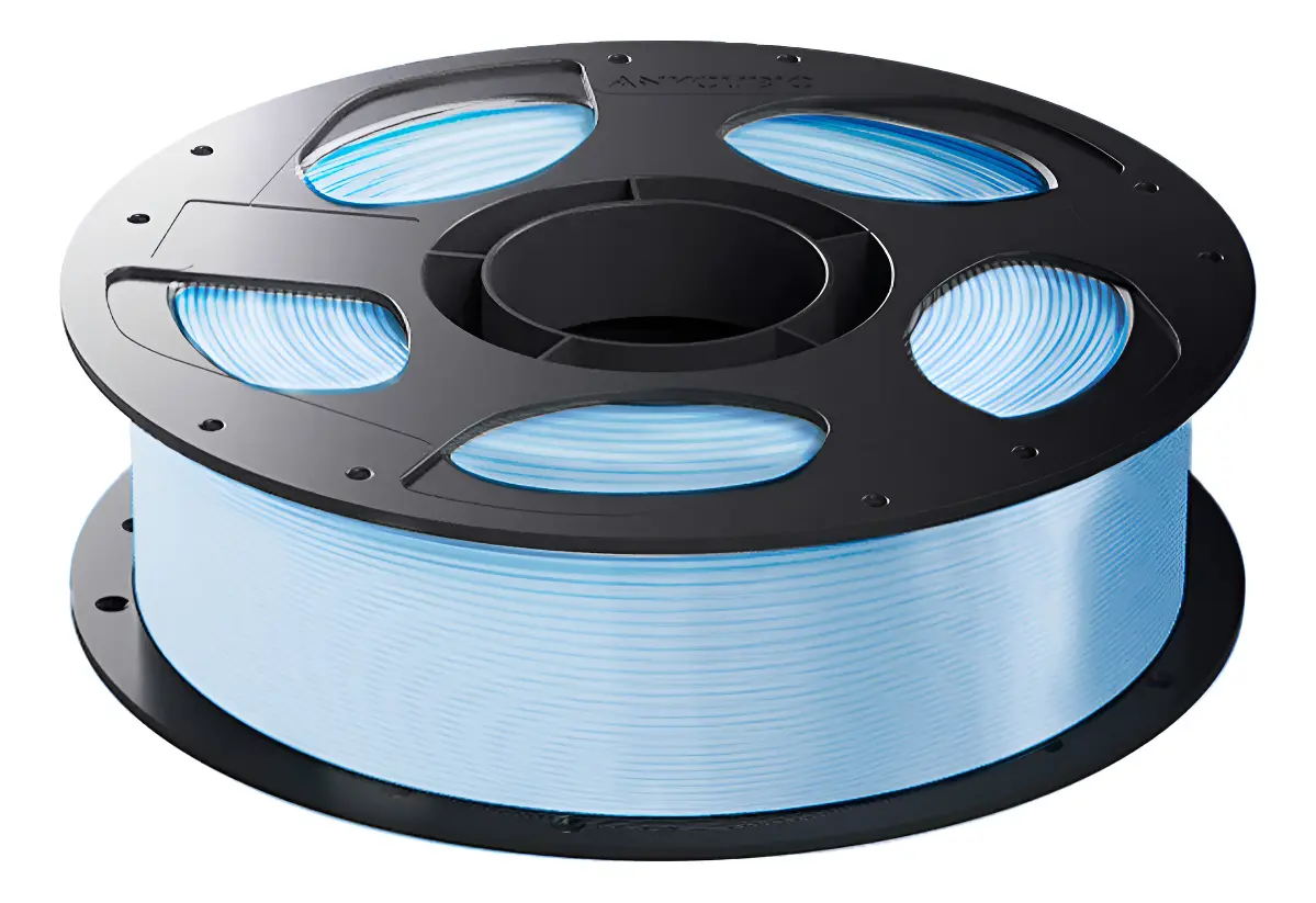 Foto de Filamento – PETG – Azul Translucido – Anycubic – 1kg