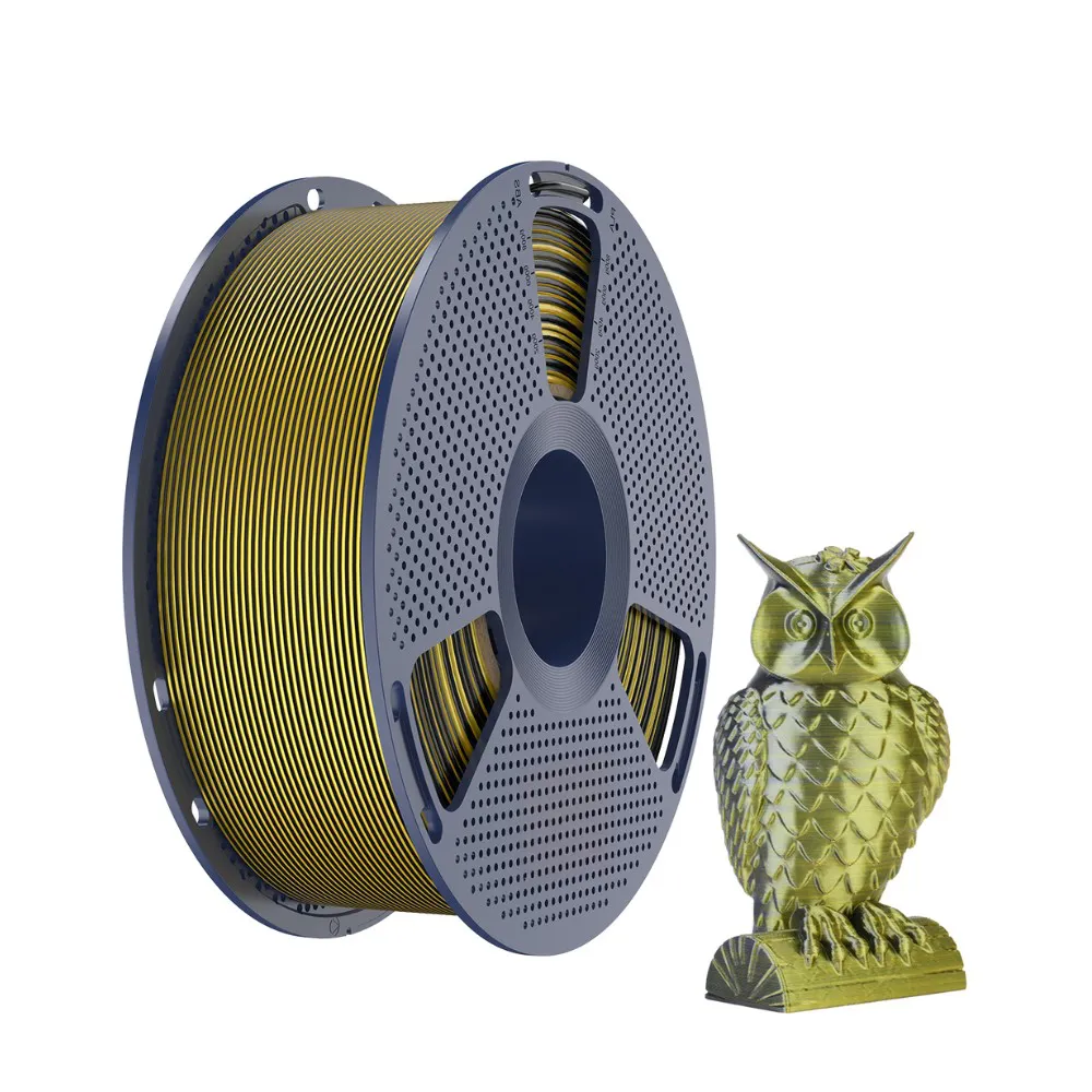 Foto de Filamento - Silk PLA Plus - Dual Color -Preto/Dourado - Sunlu - 1kg