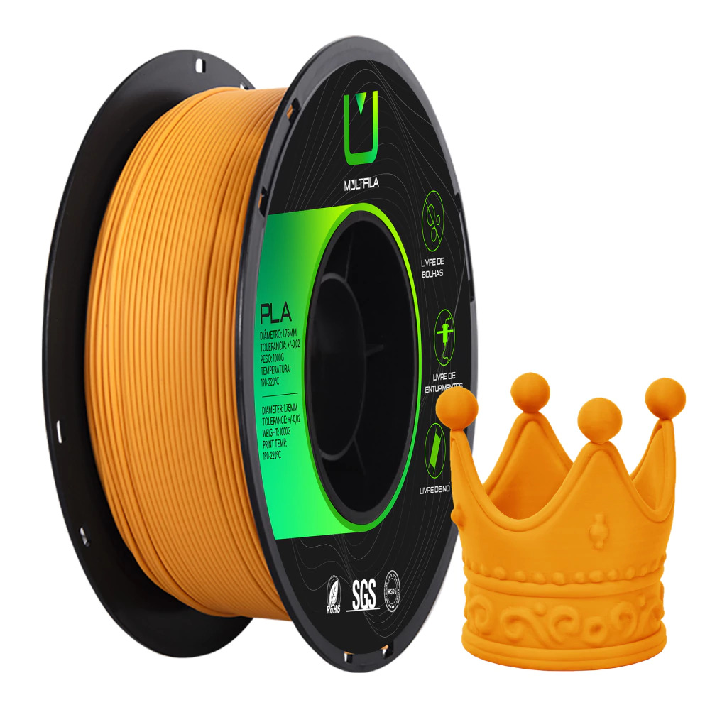 Foto de Filamento – PLA – Matte Laranja – Multfila – 1kg