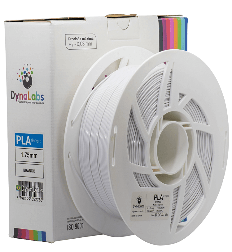 Foto de Filamento PLA Ingeo – Branco – Dynalabs – 1.75mm – 1kg