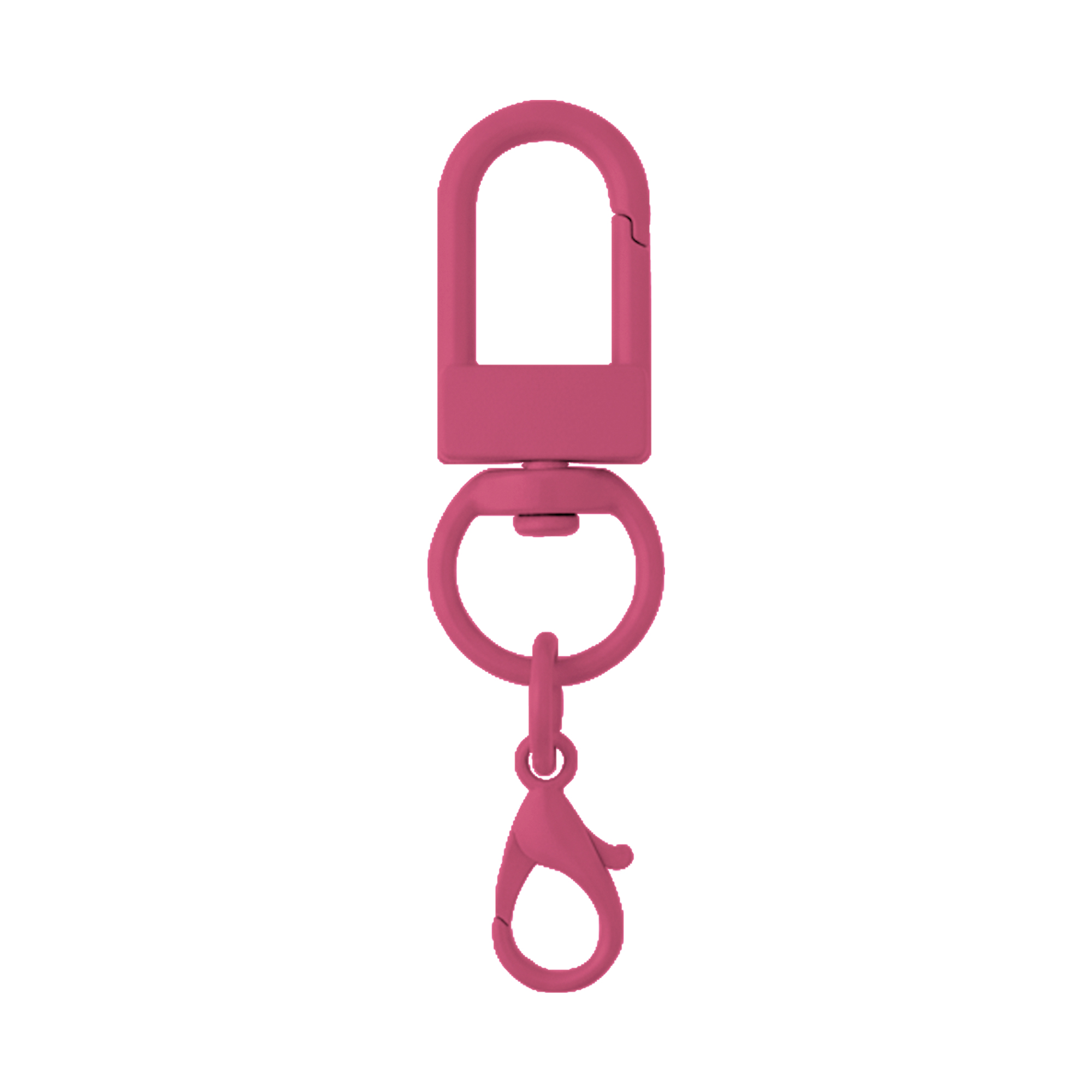 Foto de Kit 100 Chaveiro Gancho Duplo Rosa Escuro Giratório