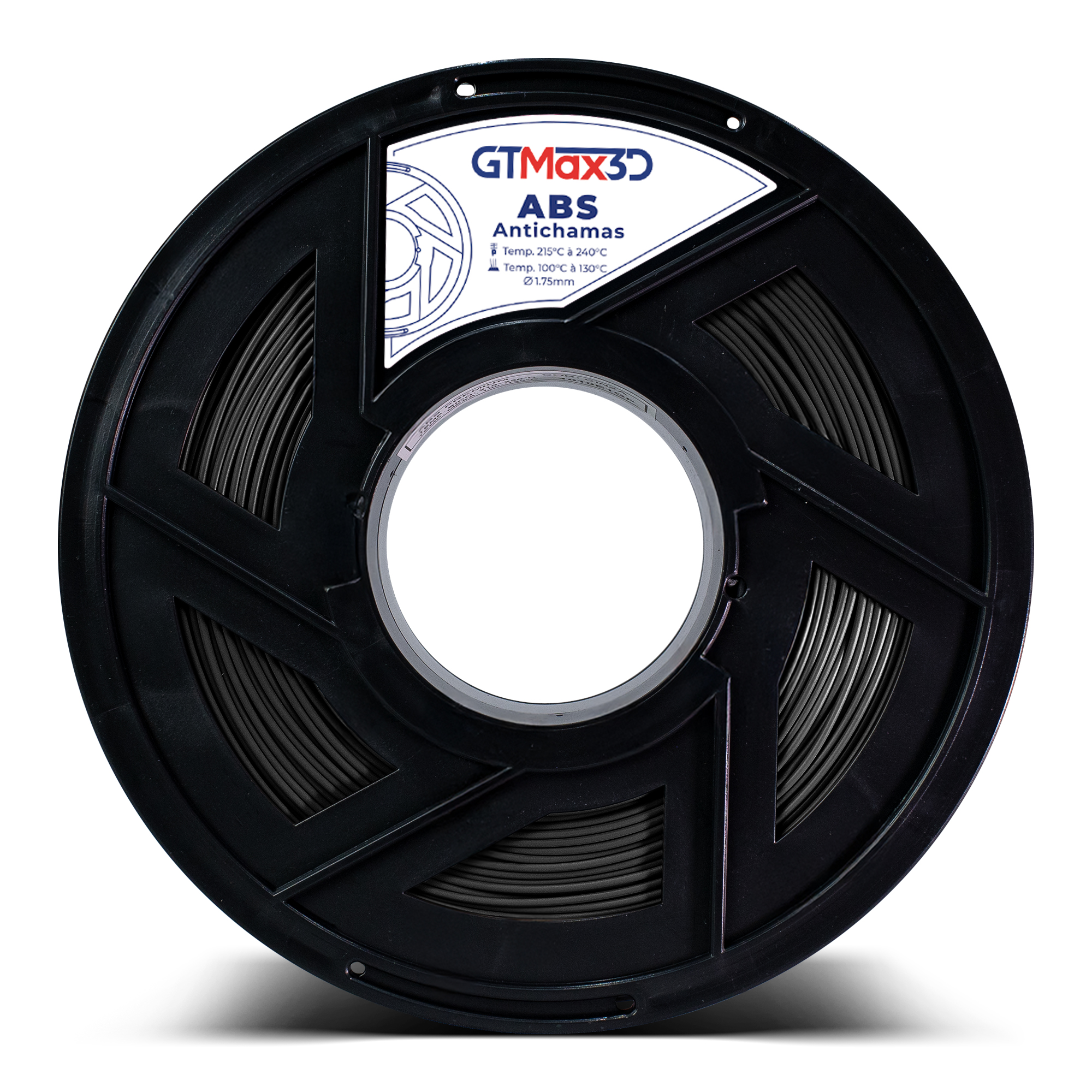 Foto de Filamento ABS Antichamas Grafite GTMax 3D 1.75mm 1KG