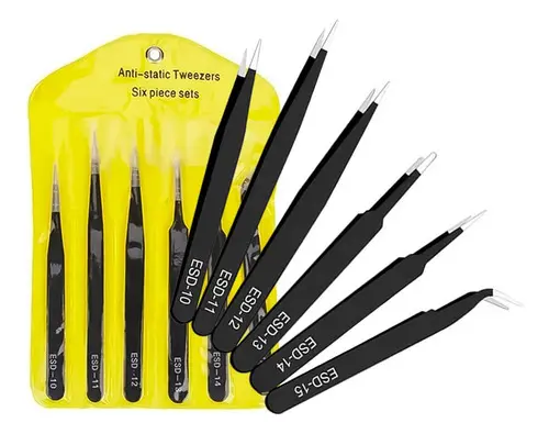 Foto de Kit de Pinças Antiestáticas ESD com 6 Unidades