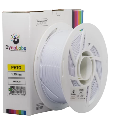 Foto de Filamento PETG – Branco – Dynalabs – 1.75mm – 1kg