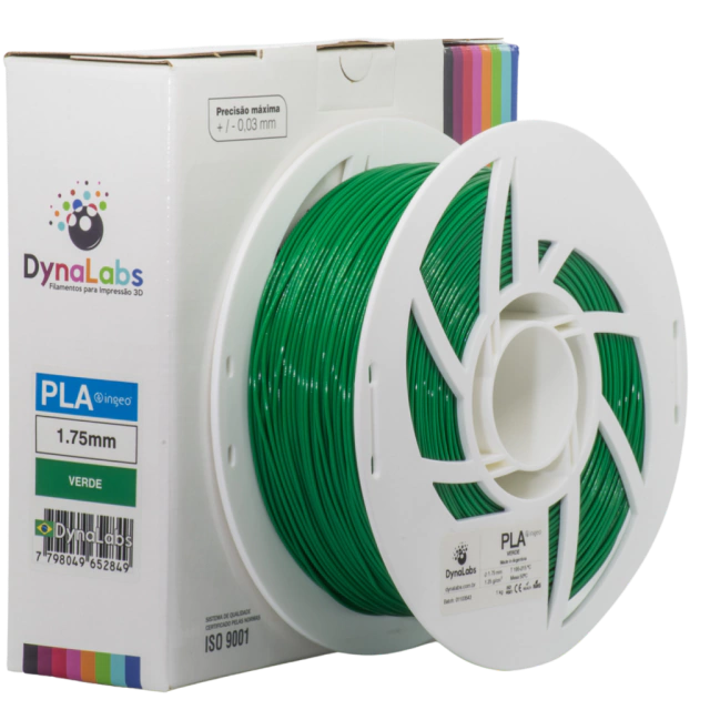 Foto de Filamento PLA Ingeo – Verde – Dynalabs – 1.75mm – 1kg