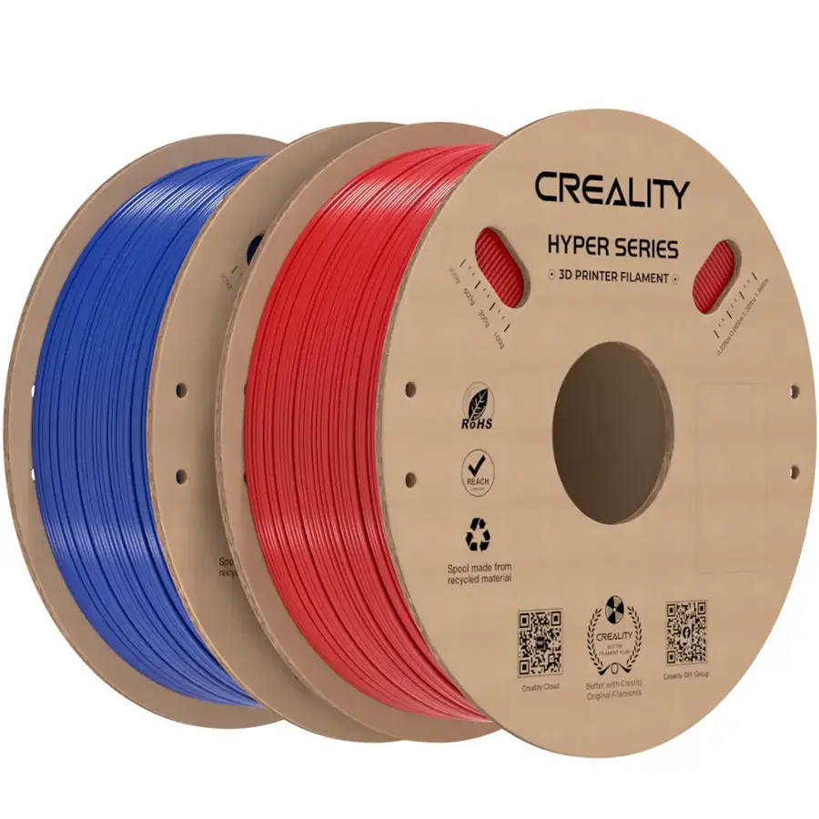 Foto de Filamento – Hyper – PETG – Vermelho + Azul – 2un – 1.75mm – Creality