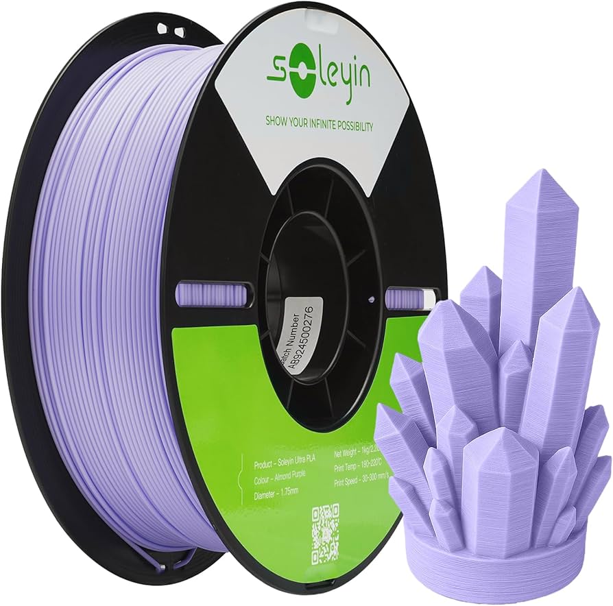 Foto de Filamento - Ultra Pla - Roxo Amêndoa - Soleyin - 1.75mm - 1Kg