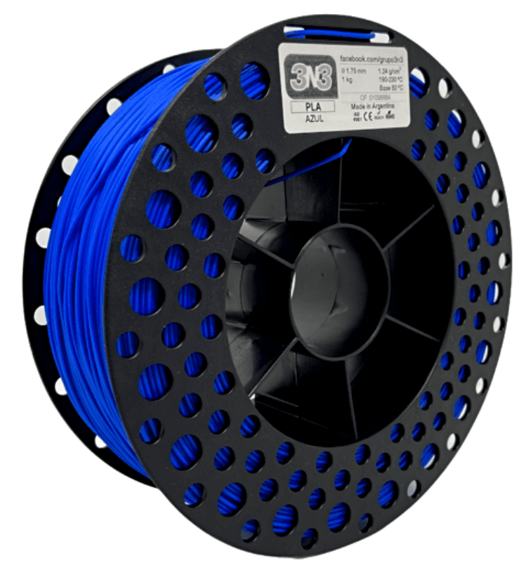 Foto de Filamento PLA – Azul – 3N3 – 1.75mm – 1kg