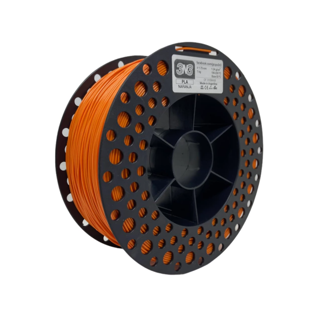 Foto de Filamento PLA – Laranja – 3N3 – 1.75mm – 1kg