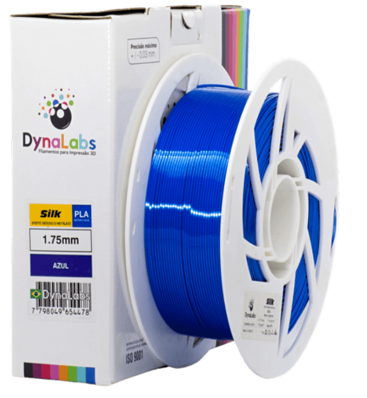 Foto de Filamento PLA SILK - Azul - Dynalabs - 1.75mm - 1kg