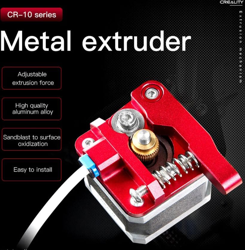 Foto de Extrusora de Metal Vermelho – Creality 3D