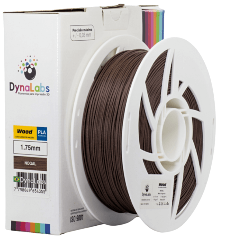 Foto de Filamento PLA Wood - Nogal - DynaLabs - 1.75mm - 1kg