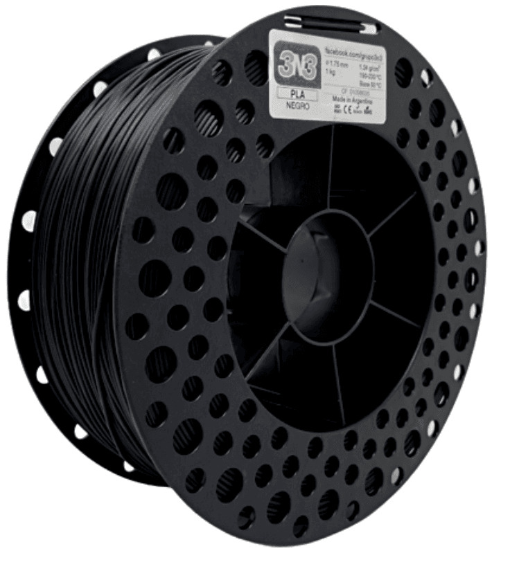 Foto de Filamento PLA – Preto – 3N3 – 1.75mm – 1kg