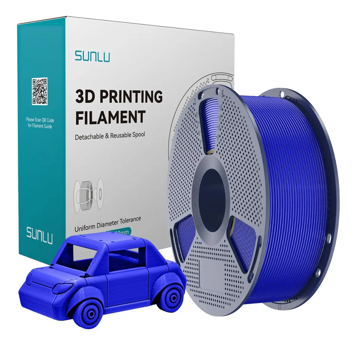 Foto de Filamento - Petg - Azul Vibrante - Sunlu - 1kg