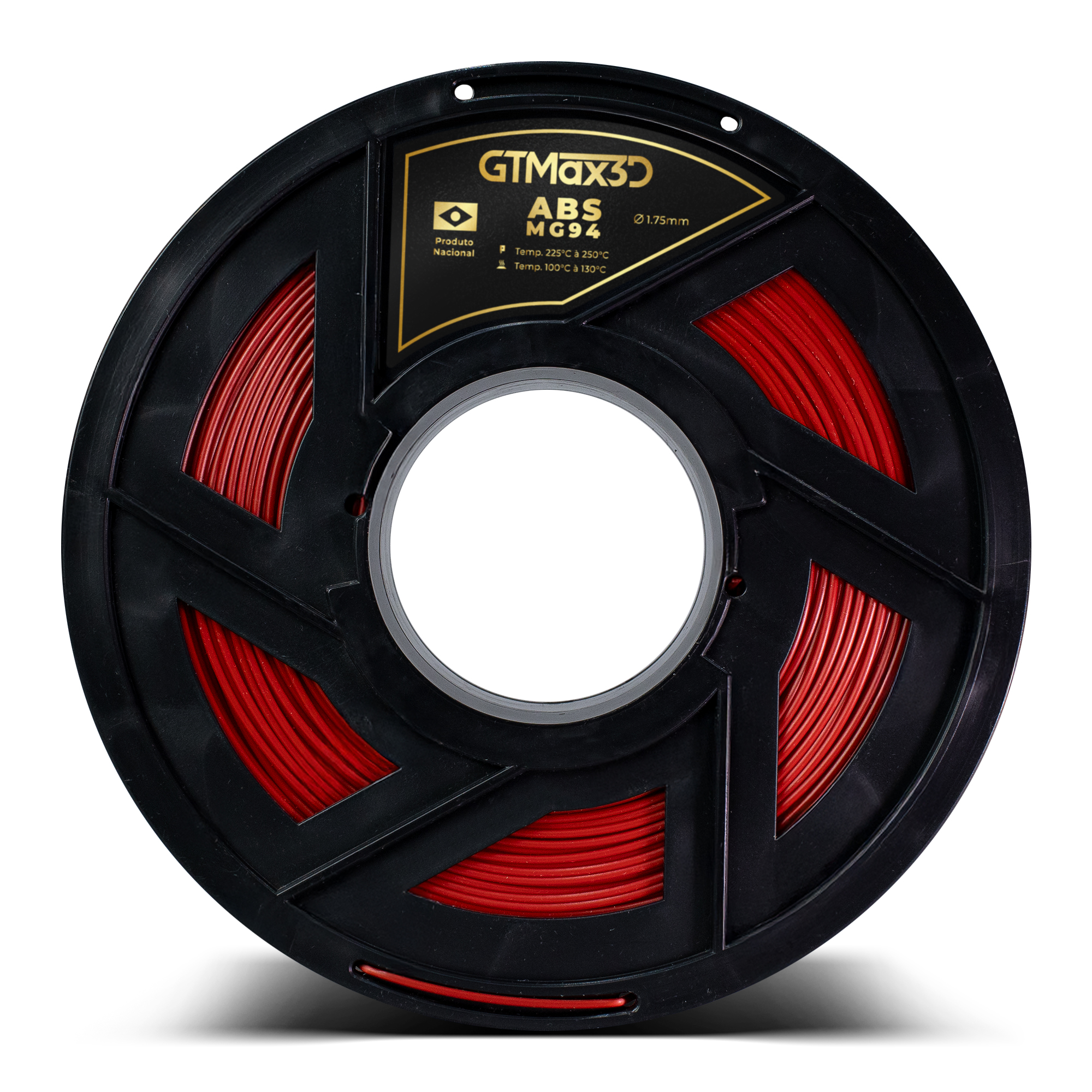 Foto de Filamento ABS- Vermelho - Premium MG94 - GTMax 3D - 1.75mm - 1KG