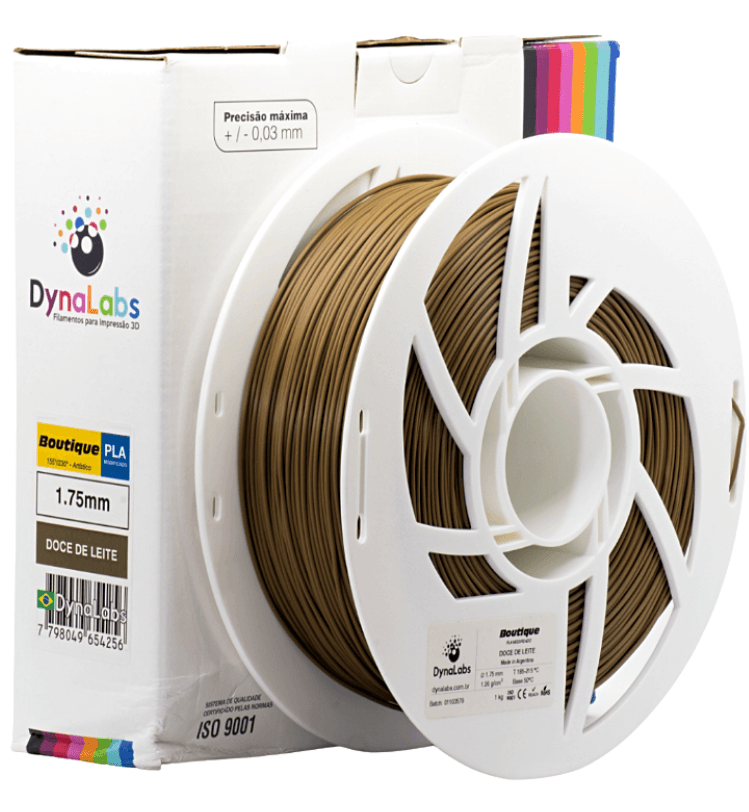 Foto de Filamento PLA Boutique - Doce de Leite - Dynalabs - 1.75mm - 1kg
