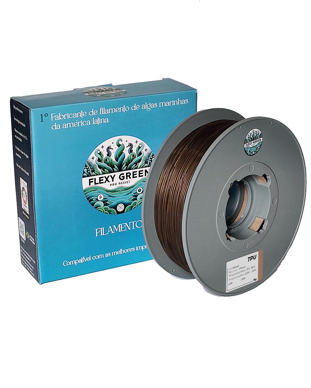 Foto de Filamento – Flex Tpu – Shore 80/85a – Natural – Flexy Green