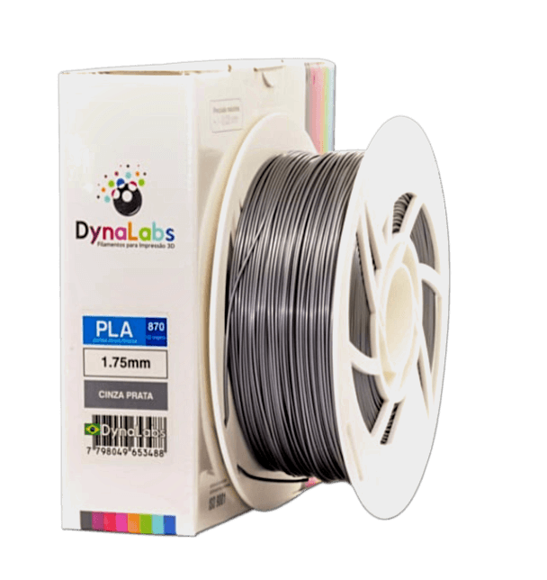 Foto de Filamento PLA 870 Alta Resistência - Cinza - DynaLabs - 1.75mm - 1kg