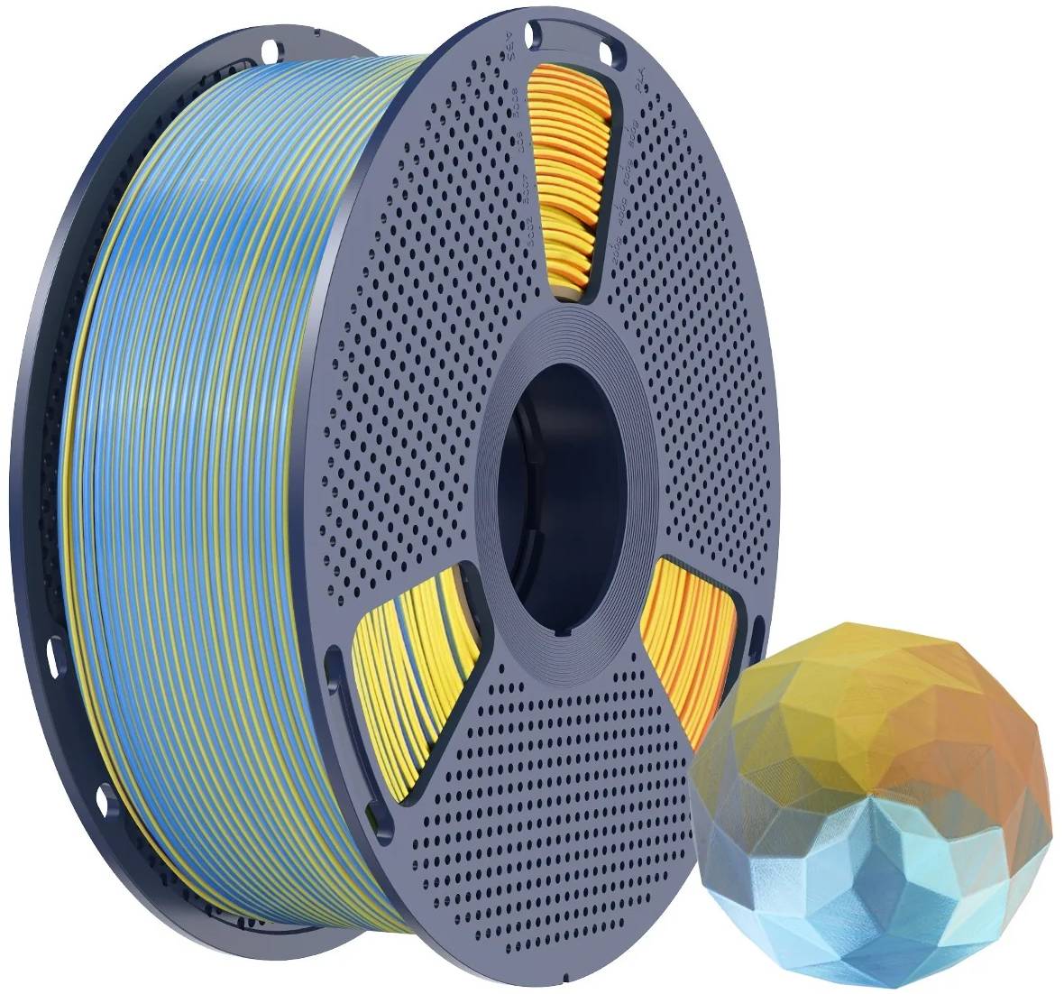 Foto de Filamento - PLA Silk - 4 cores (Azul, Roxo, Laranja, Amarelo) - Sunlu - 1kg