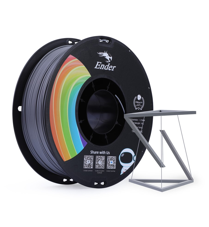 Foto de Filamento – Ender+ PLA – Cinza – 1kg – 1.75mm – Creality