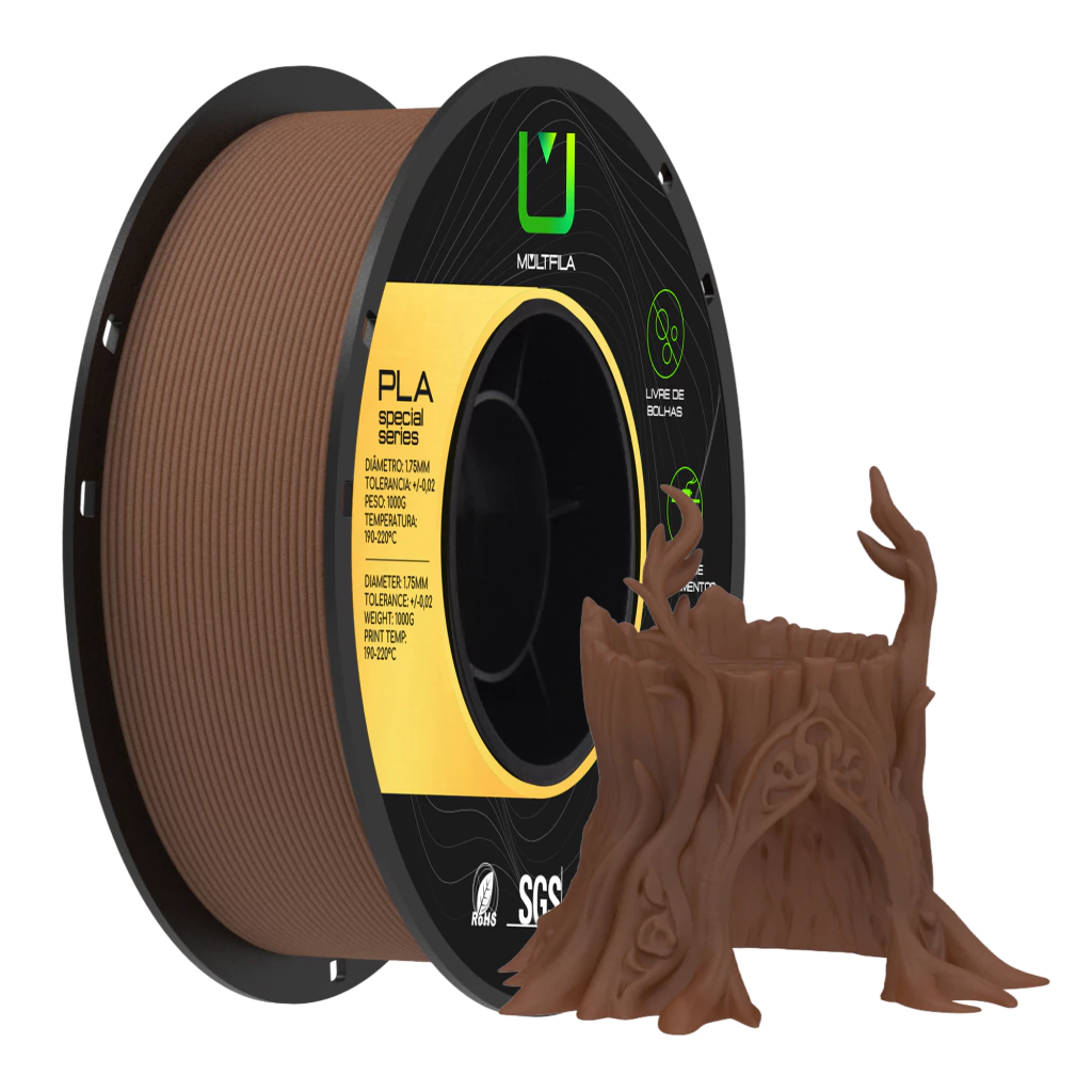 Foto de Filamento – PLA – Woody Amadeirado 1 – Multfila – 1kg