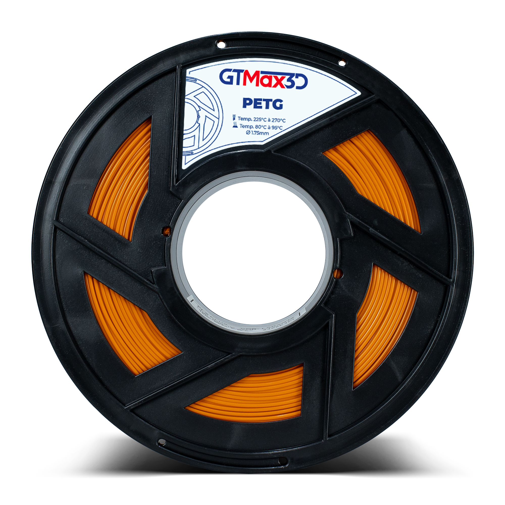 Foto de Filamento PETG - Laranja - PETG  - GTMax 3D - 1.75 mm - 1 KG
