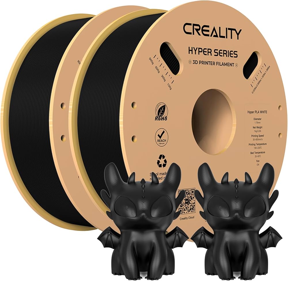 Foto de Filamento – Hyper – PLA – Preto – 2un – 1.75mm – Creality