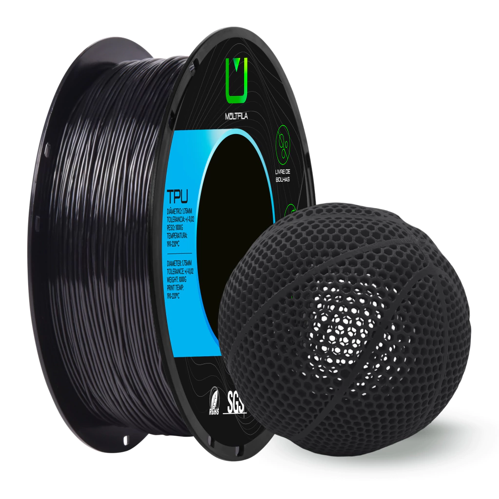 Foto de Filamento -Tpu - Preto - Multfila - 1kg