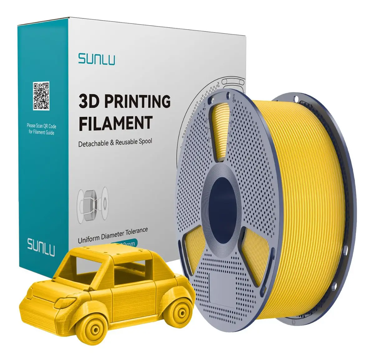 Foto de Filamento - Petg - Amarelo Brilhante - Sunlu - 1kg