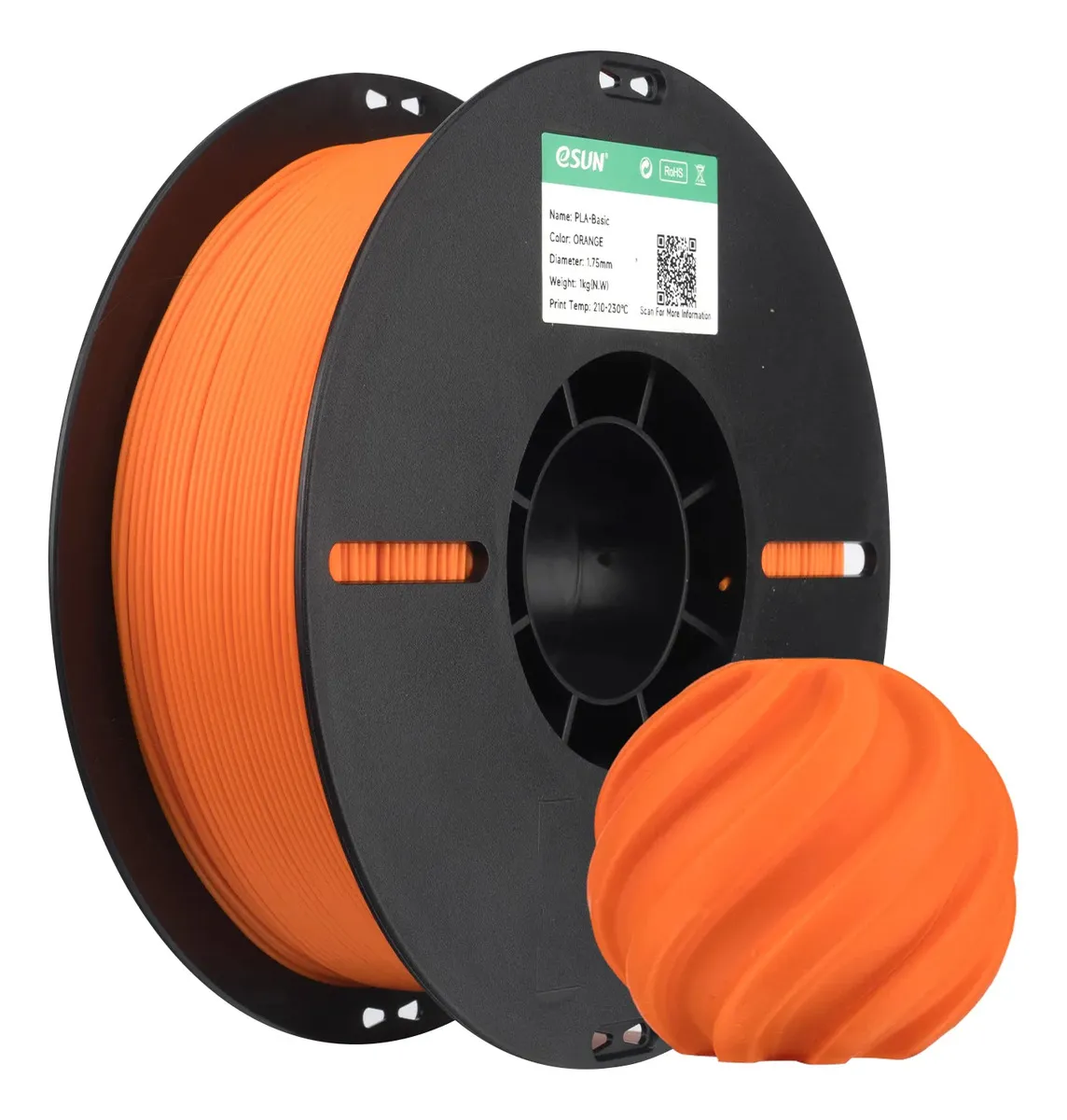 Foto de Filamento - PLA Basic - Laranja - 1,75mm - 1KG - eSun