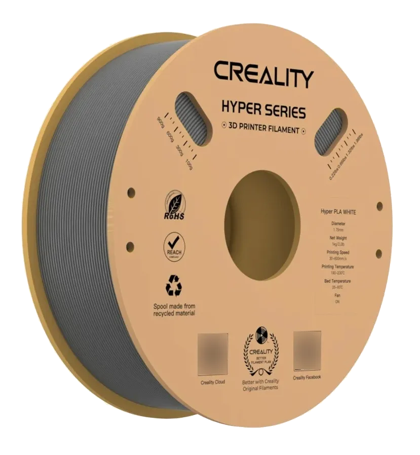 Foto de Filamento – Hyper – PLA – Cinza – 1.75mm – Creality