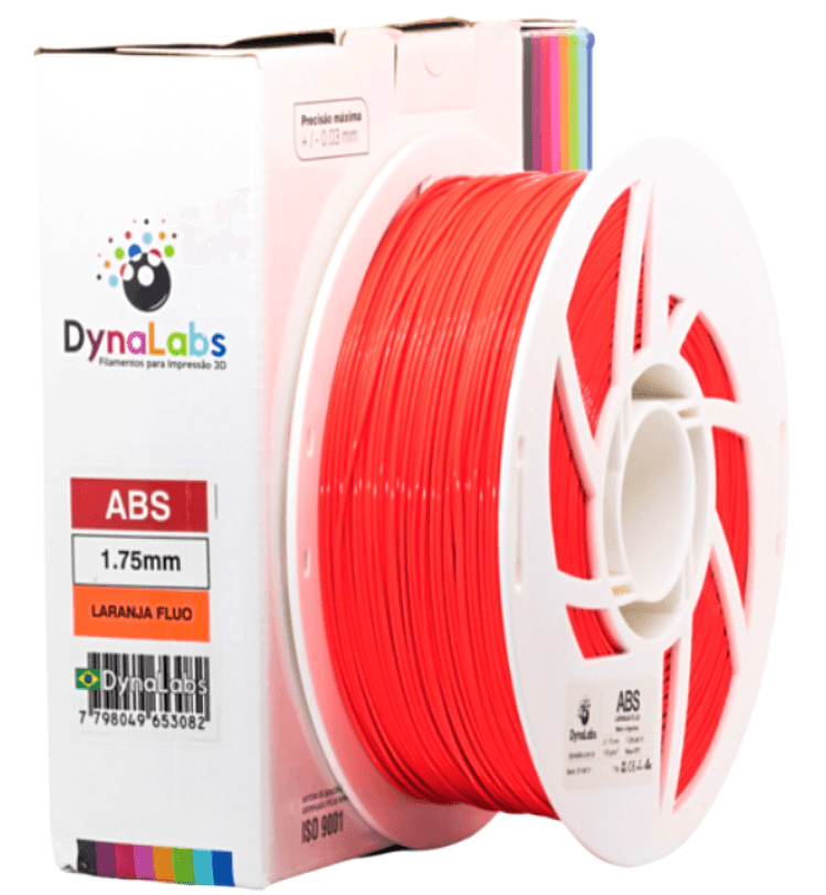Foto de Filamento ABS - Laranja Fluo - DynaLabs - 1.75mm - 1kg