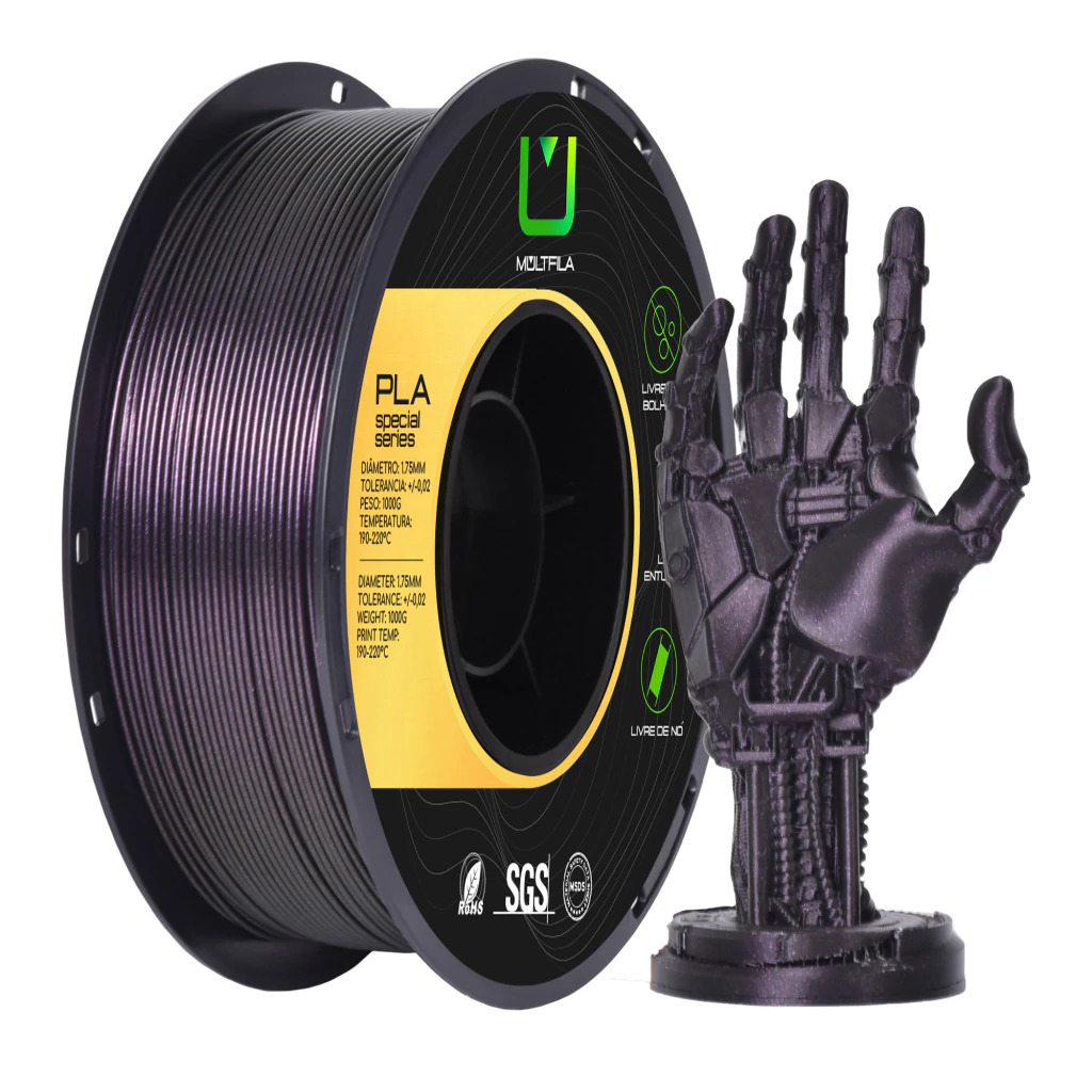 Foto de Filamento – PLA – Galaxy Purple – Multfila – 1kg