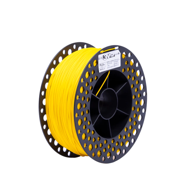 Foto de Filamento PLA+ Flex – Amarelo – 1.75mm – 1Kg – 3NFlex