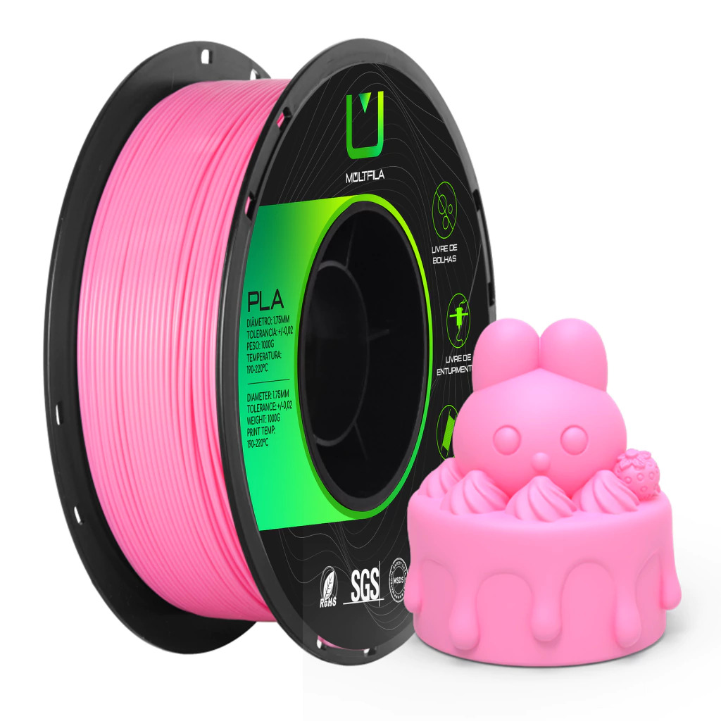 Foto de Filamento – PLA – Rosa – Multfila – 1kg