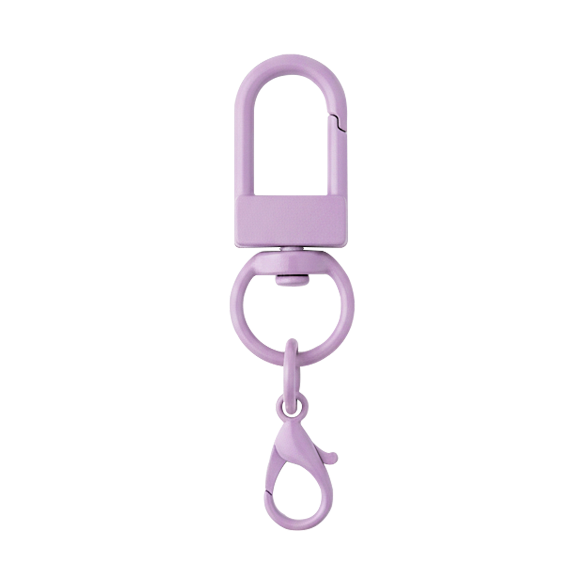 Foto de Kit 100 Chaveiro Gancho Duplo Giratório Lilas