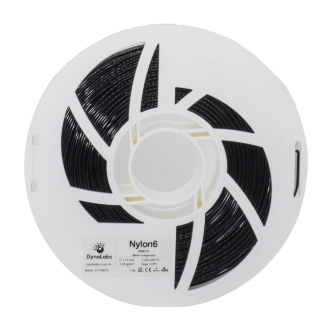 Foto de Filamento - Nylon 6 - Preto - DynaLabs - 1Kg