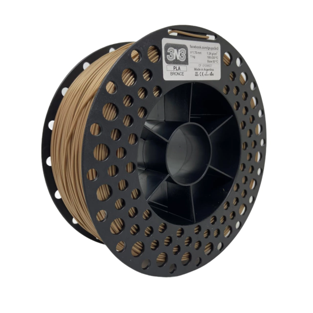Foto de Filamento PLA – Bronze – 3N3 - 1.75mm – 1kg