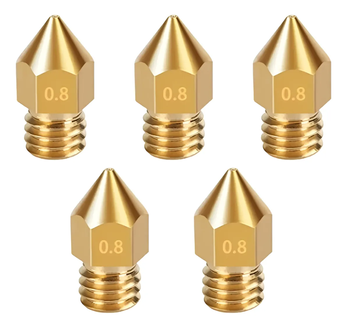 Foto de Bico – Nozzle – 1.75mm – 0.8mm – Mk7 Mk8 Hotend para Impressora 3D