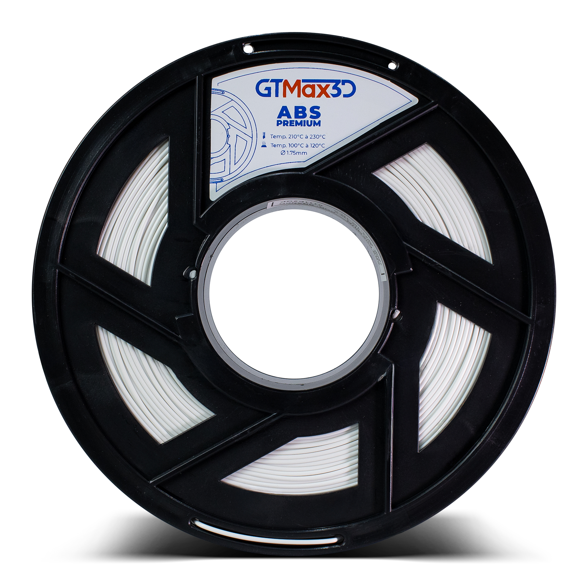Foto de Filamento ABS – Branco – Premium – GTMax 3D – 1KG