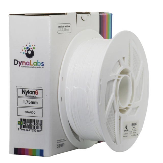 Foto de Filamento - Nylon 6 - Branco - DynaLabs - 1Kg