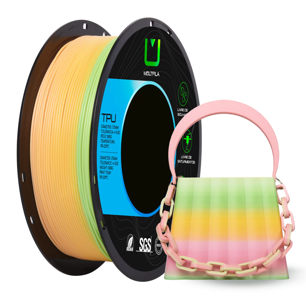 Foto de Filamento - Tpu - Rainbow Love - Multfila - 1kg